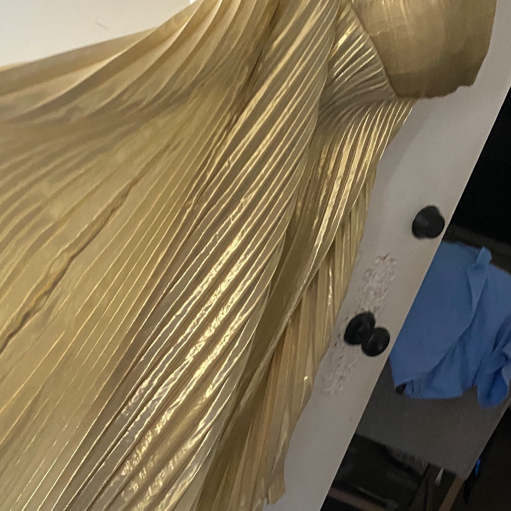 Gold Pleated Dress